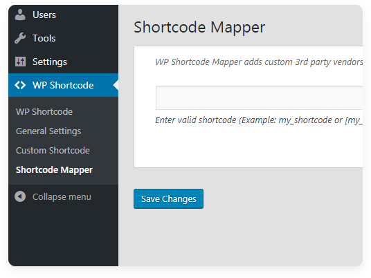 Shortcode Mapper
